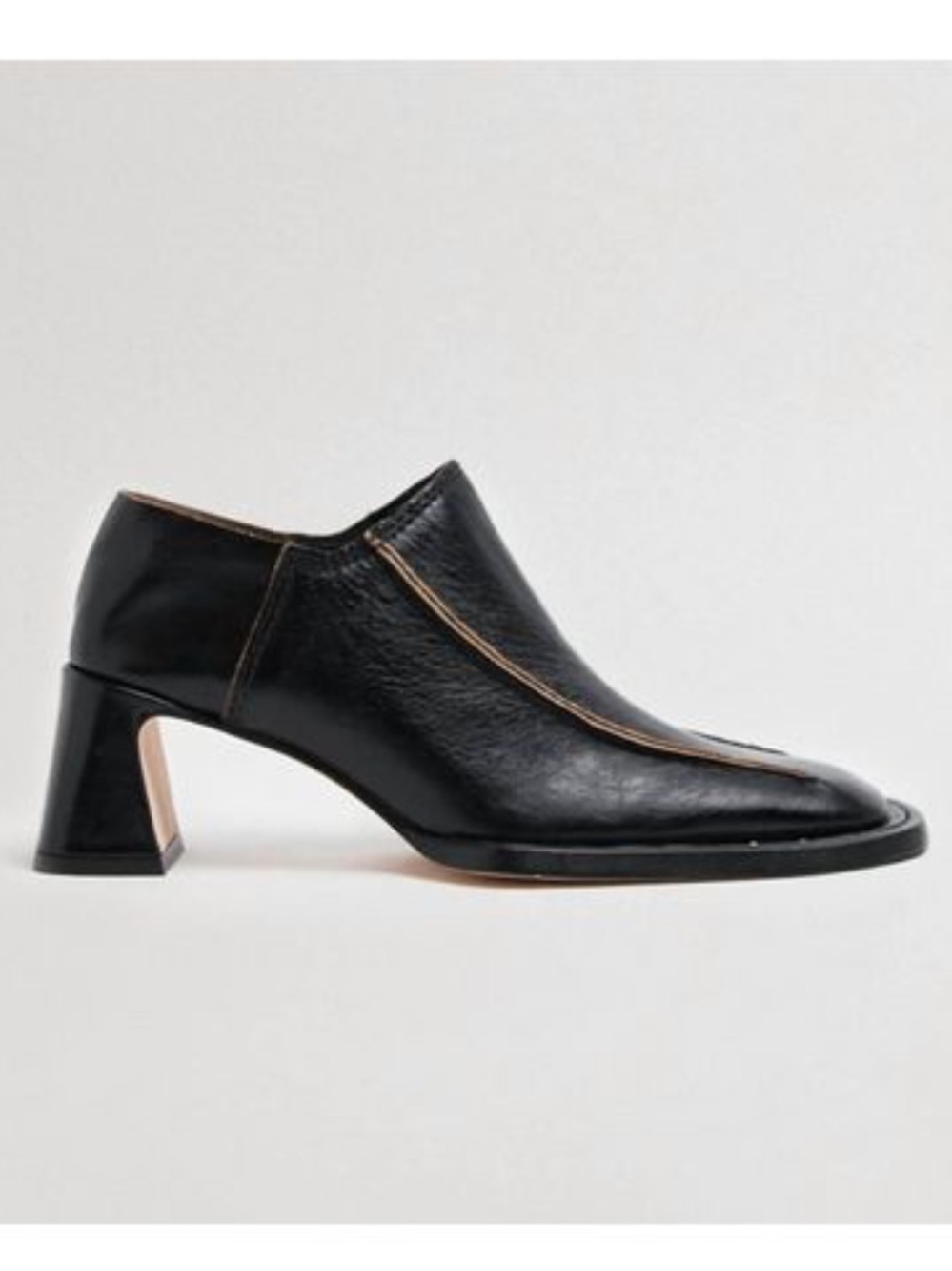 Miista Autumn Black Leather Heeled Shoes Mules EU 40